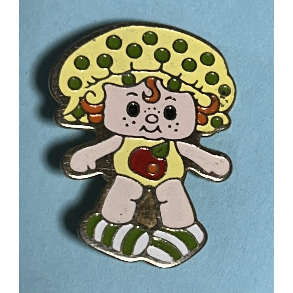 Vtg 1980 Strawberry Shortcake Apple Dumpling Gold Tone Lapel Pin AGC